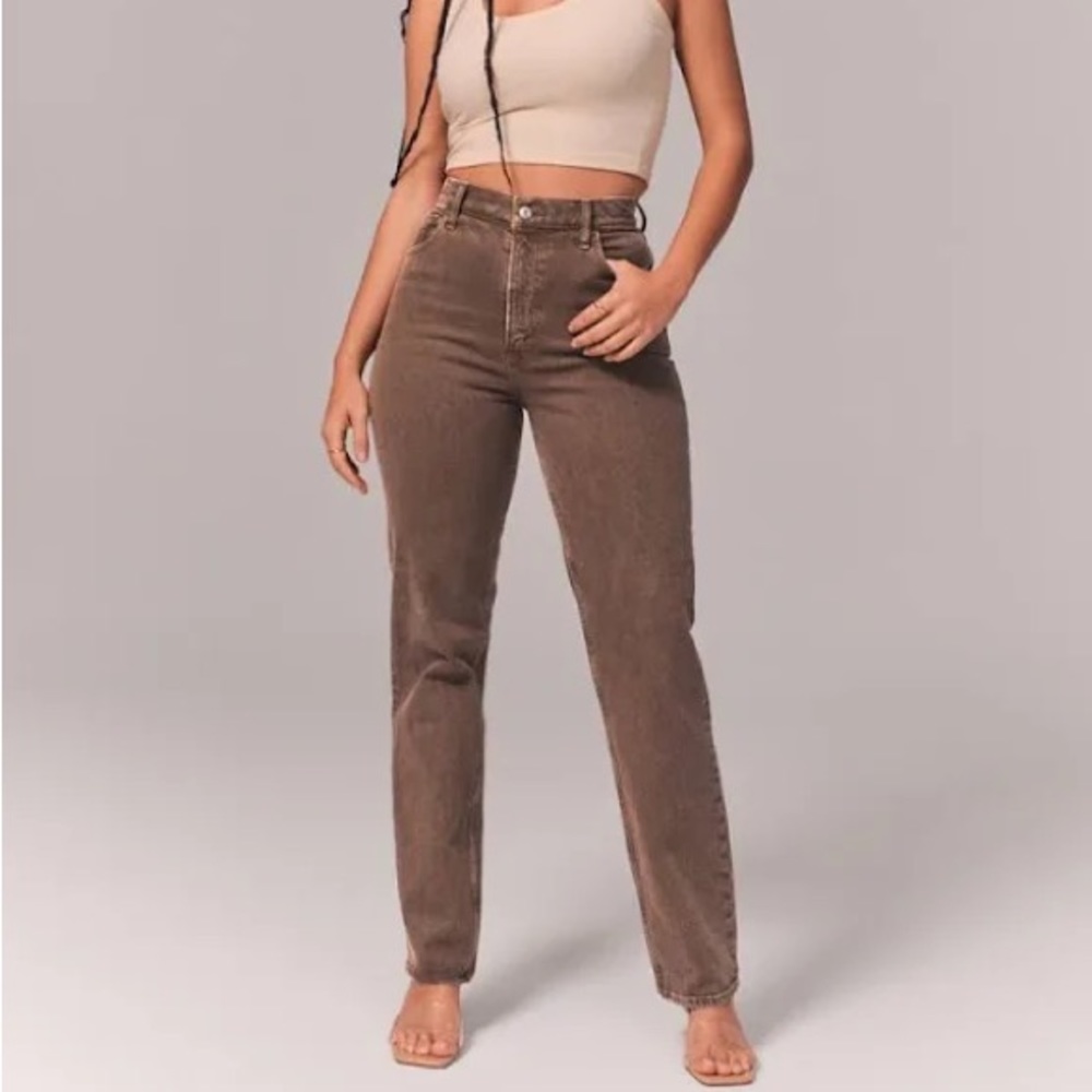 Abercrombie curve love ultra high rise 90s jean long